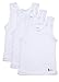 Feathers Boys White Tank 100% Cotton Super Soft Tagless Undershirts 3-Pack, Solid White, 6