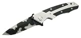 Eigenschaften Herbertz  / Herbertz Einhandmesser, AISI 420, Camo-Klingendesign, G-10/Edelstahl-Schalen