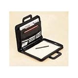 Nappa Leather Shoulder Bag/Briefcase/Binder Portfolio, 14 1/4x2x11 1/2, Black (UNV45680)