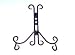 Decorative Black Wrought Iron Plate Stand Easel