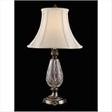 29.5 Crystal Table Lamp in Antique Silver