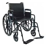 Drive Medical Silver Sport (2) 16'' Wheelchair - Black