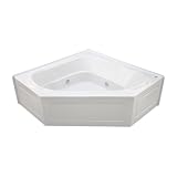 Jacuzzi K372959WH Capella Acrylic 60-Inch by 60-Inch by 20-1/2-Inch Corner Whirlpool Bath, White Finish