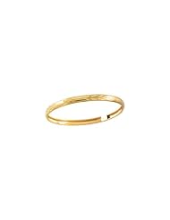 14K White Gold - Youth Etched Flex Bangle 5.65" Bracelet