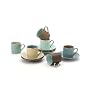 Yedi Houseware Classic Coffee and Tea Birch Espresso Cups and Saucers, Set of 6