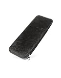 Pratesi Black Hair-Calf Italian Leather Tie Case