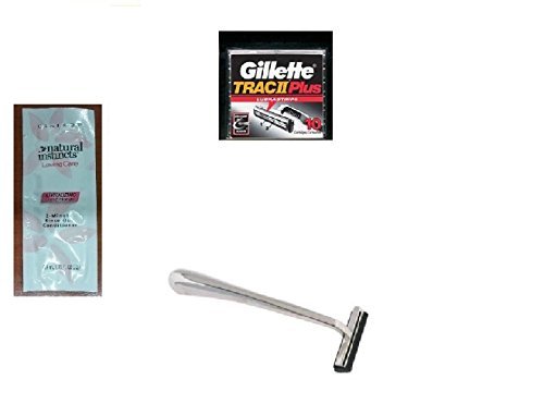 Trac II Chrome Handle + Trac II Plus Refill Razor Blades 10 ct. with FREE Loving Color trial size conditioner