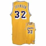 Magic Johnson Los Angeles Lakers #32 Retro Swingman Adidas NBA Basketball Jersey (Gold)