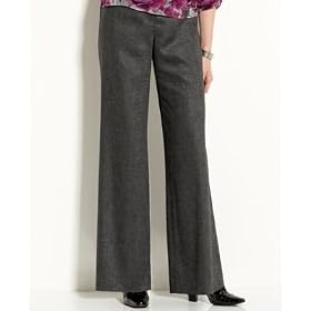 AK Anne Klein Tweed Wide-Leg Pants