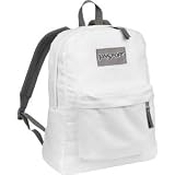 Jansport Classic Superbreak White Backpack for School Work or Play