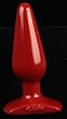 Smooth Butt Plug 5 1/2 Inch Red Medium
