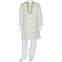 Dad Gift Ideas - Embroidered Kurta Pajama Long Sleeve Cotton Dress Size M (gkp436)