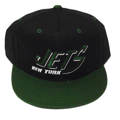 NFL NEW YORK JETS BLK GREEN OLD SCHOOL SNAPBACK CAP HAT