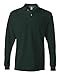 Jerzees Adult Long-Sleeve Jersey Polo with SpotShield - FOREST GREEN - Large