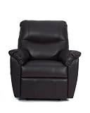 Chicago Chair Company Leather Rocker Recliner, Dark Brown