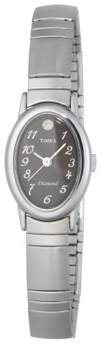 Timex Women's T2N191 Diamond Accent Expansion Band Watch