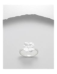 Flower Ring In 92.5 Sterling Silver