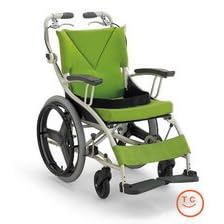 【クリックで詳細表示】【非課税】カワムラサイクル 歩行車いす AY18-38 若葉色： ヘルス＆ビューティー