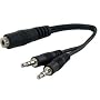 3.5MM Stereo Female to Two 3.5MM Stereo Male 6 inch