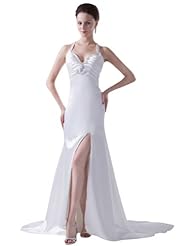 Satin/Silk Sheath Wedding Dress 