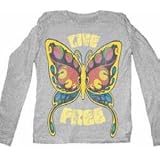 Made U Look Live Free Butterfly Long Sleeve Crew Shirt