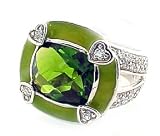 Charles Winston Green CZ and Sterling Ring