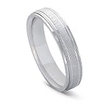 18k White Gold Men's Wedding Band, 5mm