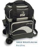 BSI Black 1 Ball Roller Bowling Bag Black/gray