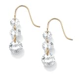 10K Gold DiamonUltra&trade; Cubic Zirconia White Earrings