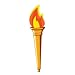 Cardboard Decorative Torch 24 Inch Cutout - Single