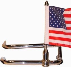 Saddle Bag Guard Rails Flagpole - 6x9 US Flag