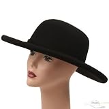 Rolled Wool Felt Hat-Black by E4hats