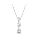 3 Diamond Pendant 1/4 ct. in 14K White Gold with Chain (Higher Quality) image 1