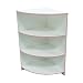 Baby : 4-Shelf Corner Bookcase - White/ Pink