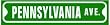 PENNSYLVANIA AVE. president address fun sign
