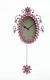 Glitzy Pink Pendulum Wall Clock
