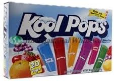 Freezer Bars Kool Pops Assorted Box of 20 - 1.5 Oz Pops