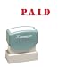 Xstamper(R) One-Color Title Stamp, Pre-Inked, Paid, Red, Box 1