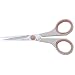 Mundial 1854 Cushion Soft Fine Quilters 5-1/2-Inch Scissors, Pink-Cream Handle