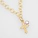 Gold Cross Necklace with Birthstone