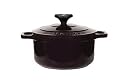 Dexam Chasseur Cast Iron Round Aubergine Casserole, 18cm