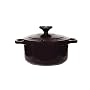 Dexam Chasseur Cast Iron Round Aubergine Casserole, 18cm