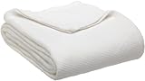 IMAGE OF Peacock Alley Luxury Bed Linens Madeira 100-Percent Egyptian Cotton King Blanket, White