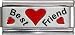 Jewelry : Clearly Charming Best Friend Red Heart Laser Italian Charm