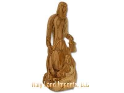 Olive Wood Silent Night TM Sculpture. under The Kitchen Store
