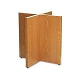 Round Conference Table X-Base for 48 Diameter Top, 29h, Medium Oak Finish (BSXX48BM)