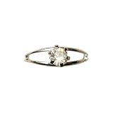Rhinestone Adjustable Birthstone Fashion Ring for April, Diamond