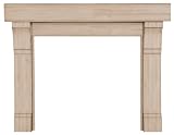 Fireplace mantel:Pearl Mantels Cumberland Fireplace Mantel, Unfinished with 56-inch Interior Opening