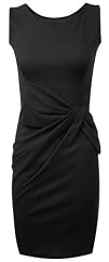 New Womens Plus Size Ponte Side Bow D…