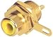 GOLD RCA JACK SOLDER TYPE YELLOW EACH